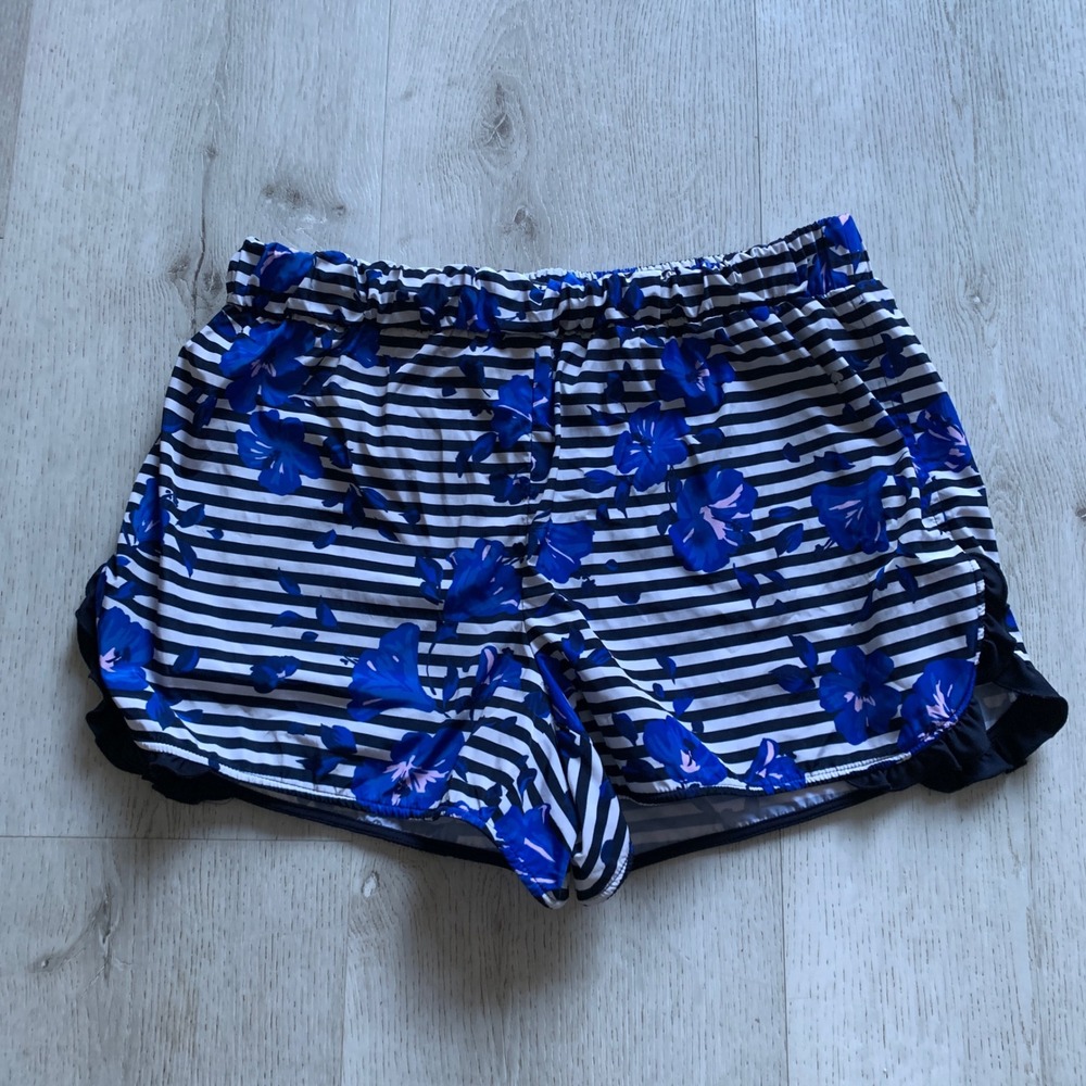 Kate Spade‎ Hibiscus Striped athletic Shorts